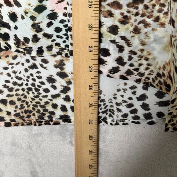 Soft Surroundings Top Womens XL Floral Animal Print Tunic Semi Sheer V Neck - Picture 10 of 10